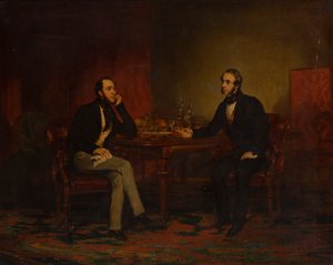 A Conversation Piece, ca 1840 (olja på duk) av English School
