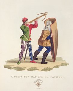 A Cross-bowman and his Paviser, 1433, från Ancient Armor av Samuel Rush Meyrick, 1824 av English School