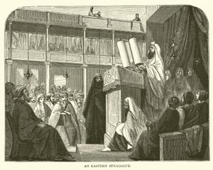 En östlig synagoga (gravyr) av English School