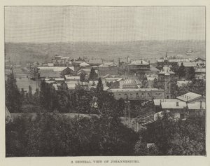 Eine Gesamtansicht von Johannesburg (Gravur) von English School