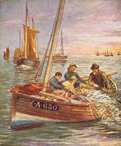 A Good Catch (färglitografi) av English School
