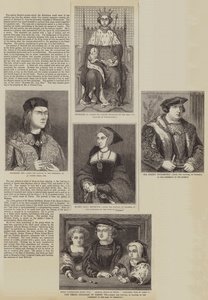 En grupp tidiga porträtt (gravyr) av English School
