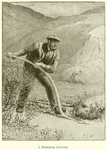 En Highland Crofter av English School