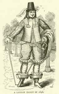 En London Dandy från 1646 av English School
