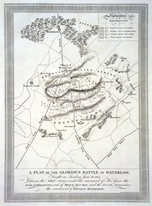 En plan för det härliga slaget vid Waterloo av English School