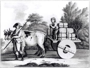 En portugisisk gård, från A General View of the State of Portugal av James Murphy, publicerad 1797 av English School