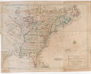En uppsättning planer och forter i Amerika reducerade från faktiska undersökningar. 1765 av English School