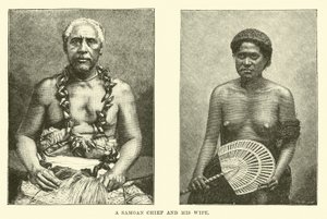 En samoansk hövding och hans fru av English School