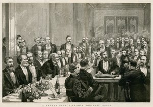 A Savage Club Dinner, en porträttgrupp