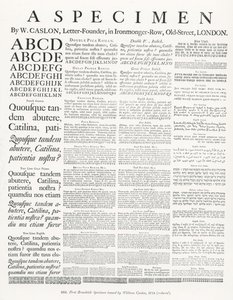 Ett exemplar av W.Caslon av English School