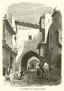En gata i Jerusalem (gravyr) av English School