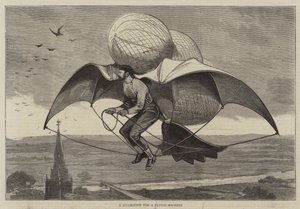Ett förslag på en flygande maskin (gravyr) av English School