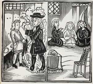 En fruktansvärd och säsongsbetonad varning till unga män, illustration från Chap-books of the artonde århundrade av John Ashton, pub. 1882 av English School
