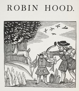 A True Tale of Robin Hood, illustration från Chap-books of the artonde århundradet av John Ashton, pub. 1882 av English School