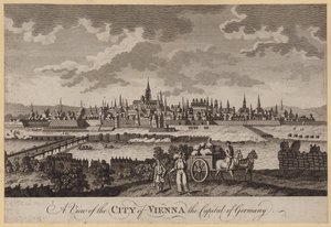 Utsikt över staden Wien, Tysklands huvudstad (gravyr) av English School