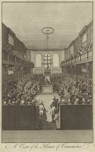 Utsikt över underhuset, Westminster av English School