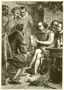 En vettsstrid mellan Shakespeare och Ben Jonson av English School