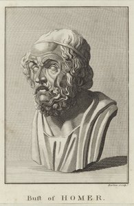 En byst av Homer av English School