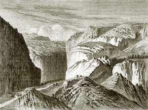 En kanon, eller bergspass, i Sierra-kriget av English School