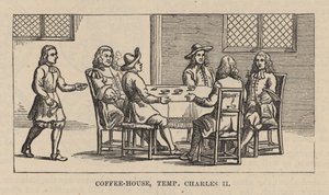 Ett kaffehus på Karl II:s tid av English School