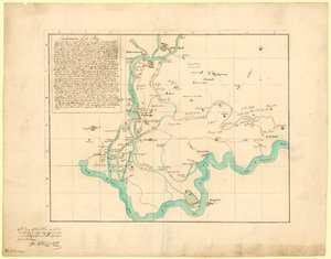 En kopia av planen som planerades år 1721 för att föra en ny flod från Uxbridge, korrigerad, 6 februari 1766 av English School