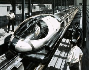 Ett maglev testfordon i Japan av English School