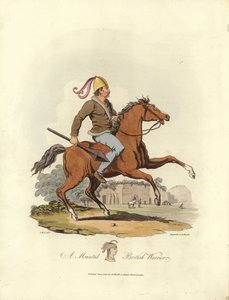 En beriden brittisk krigare