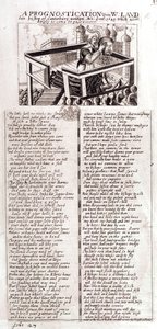 En prognosticering om W. Laud framlidne biskop av Canterbury skriven Ano Dom, 1641, som följaktligen har inträffat, 1645 av English School