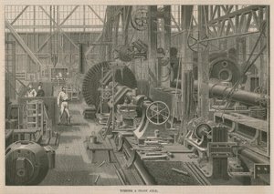 Ett besök på Penns Marine Engine Factory i Greenwich, London; Vrid en vevaxel av English School