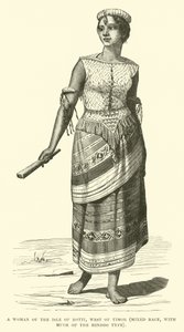 En kvinna från Isle of Rotti, väster om Timor, blandras, med mycket av hindutyp av English School
