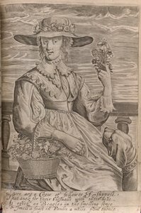 En kvinna med blommor, illustration från 