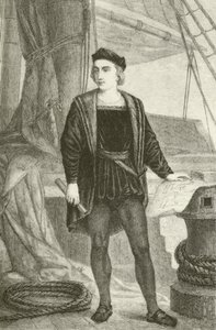 En ung Christopher Columbus (1451-1506), genuesisk upptäcktsresande av English School