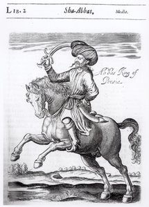 Abbas, kung av Persien, från "Några år av resor till olika delar av Asien och Afrika" av Sir Thomas Herbert (1606-82), 1638 av English School