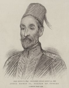 Abdul Hamid II, Sultan av Turkiet (gravyr) av English School