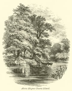 Ovanför Magna Charta Island av English School