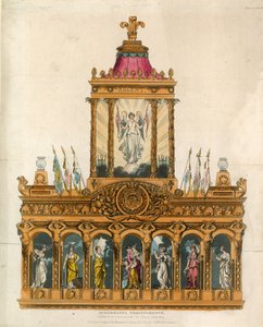 Ackermanns Transparency, utställd för att fira freden, juni 1814 av English School