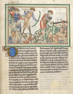 Lägg till 35166 f.35 Människor som dödas, bibliska scener från Johannes Apokalyps, Apokalyps på latin med kommentarer (bläck & färg på veläng) av English School