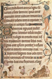 Lägg till 42130 f.173 Stapling av majskärvar, från Luttrell Psalter, påbörjad före 1340 för Sir Geoffrey Luttrell (1276-1345) (vellum) av English School