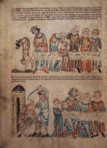 Lägg till 47682 f.21v Salome som dansar före Herodes och Johannes Döparens död, från 