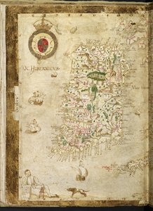 Lägg till. 62540, ff.3v-4, Karta över Storbritannien och Irland, från 