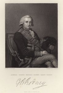 Amiral George Brydges Rodney av English School