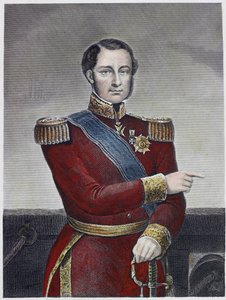 Amiral Hamelin (färgad gravyr) av English School