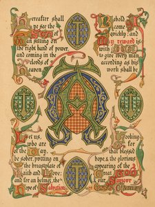 Advent (färg litho) av English School