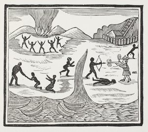 Advent of Friday, illustration från Chap-books of the Eighteenth Century av John Ashton, pub. 1882 av English School
