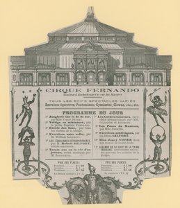 Annons för Cirque Fernando av English School