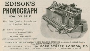Annons för Edisons Phonograph av English School