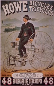 Annons för Howe-cyklar (litho i färg) av English School