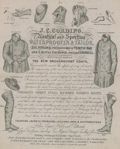 Annons för J C Cording, Waterproofer och Tailor av English School