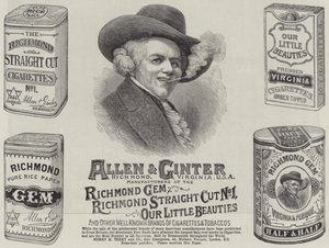 Annons, Allen och Ginter (gravyr) av English School