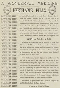 Annons, Beechams piller (gravyr) av English School